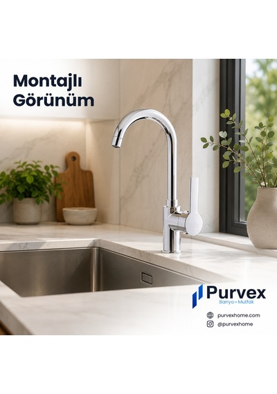 Delta Kuğu Boru Lavabo Bataryası Tek Kollu Banyo Armatürü, Krom