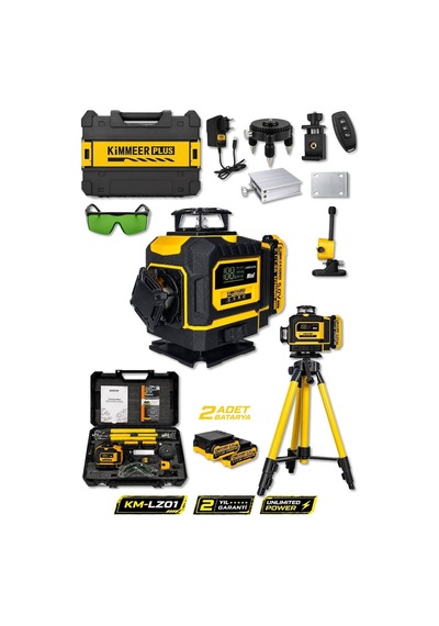 Tr Kimmeer Plus 360 16 Köşe Otomatik Hizalamalı Tripodlu Lazer Metre