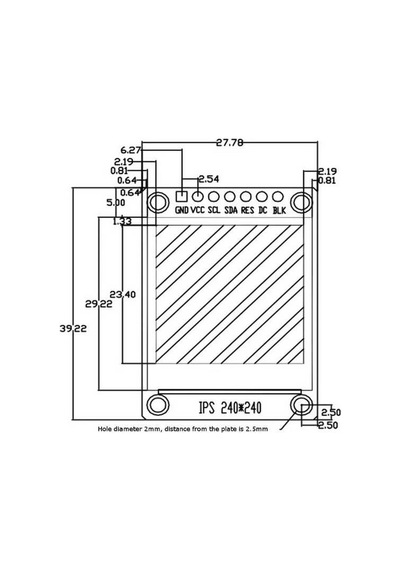 St7789 1.3 İnç Ips Lcd Ekran Modülü Spı 240x240
