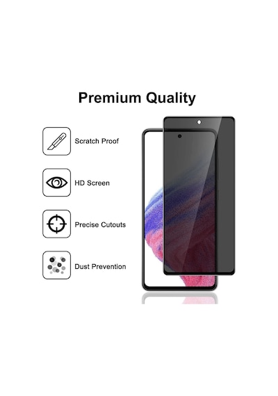 Hayalet - Realme C61 Privacy Görünmez Ekran Koruyucu Extra Koruma Kırılmaz Cam