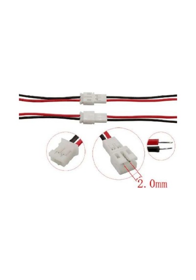 2 Pin Konnektör Seti 2.0 Erkek - Dişi Takım
