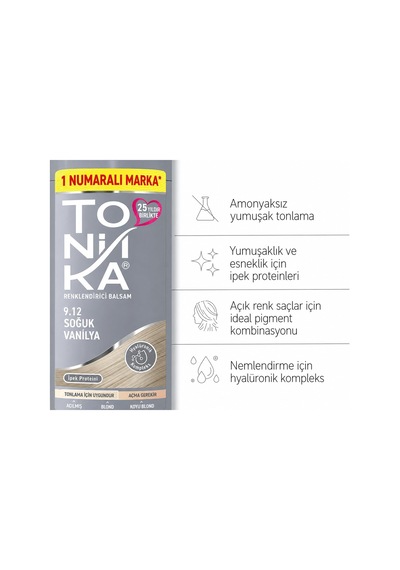 Tonıka Renk Veren Saç Balsamı 9.12 Soğuk Vanilya Cold Vanilla 150 Ml Diğer