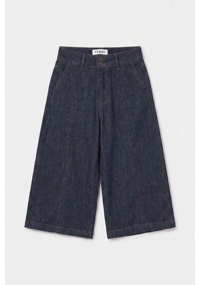 Itsbasic Kadın İndigo Selvedge 7w6-50 Maxi Denim Bermuda Jort