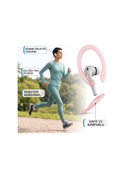 Silikon Kulaklık Kancası 2 Li Set Saplı Bluetooth Kulaklıklar İçin Düşme Önleyici Esnek Kulak Askısı, Spor Ve Günlük Kullanım Baby Pink Baby Pink Silikon Kulaklık Kancası 2 Li Set Saplı Bluetooth Kulaklıklar İçin Düşme Önleyici Esnek Kulak Askısı, Spor Ve Günlük Kullanım Baby Pink Baby Pink