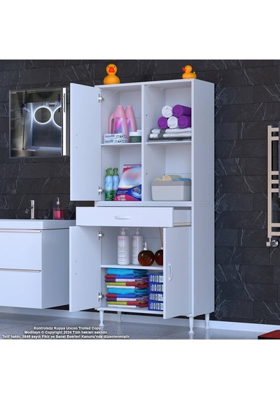 Eliusta Vellum Beyaz Dolap 75x173x32,5 Cm Ebatlarında Çok Fonksiyonlu 75 Cm Genişlikte Banyo Dolabı Beyaz Eliusta Vellum Beyaz Dolap 75x173x32,5 Cm Ebatlarında Çok Fonksiyonlu 75 Cm Genişlikte Banyo Dolabı Beyaz