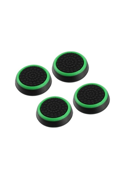 Noktalı Xbox One S/one X/xbox E/xbox 360 Analog Koruyucu Silikon Pad Siyah Yeşil
