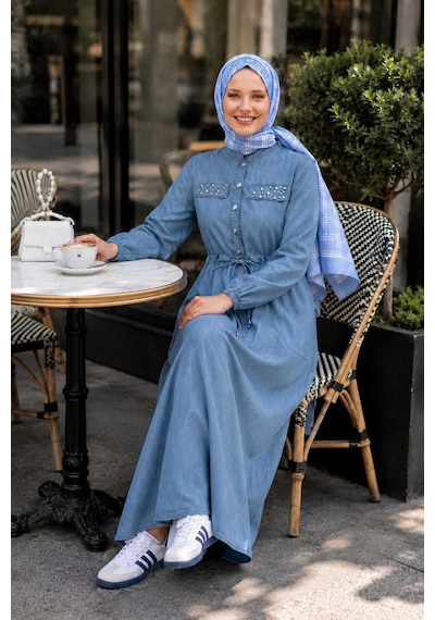Hb Harma Time Butik Kadın Düğmeli Taş İşlemeli Bağcıklı Açık Mavi Kot Elbise Açık Mavi Açık Mavi Hb Harma Time Butik Kadın Düğmeli Taş İşlemeli Bağcıklı Açık Mavi Kot Elbise Açık Mavi Açık Mavi