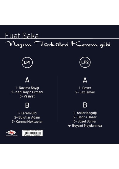 Fuat Saka - Nazım Türküleri Kerem Gibi 2 Plak
