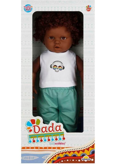Dollz N More Yeşil Eşofmanlı Dada Kıvırcık Saçlı Bebek 60 Cm 31674