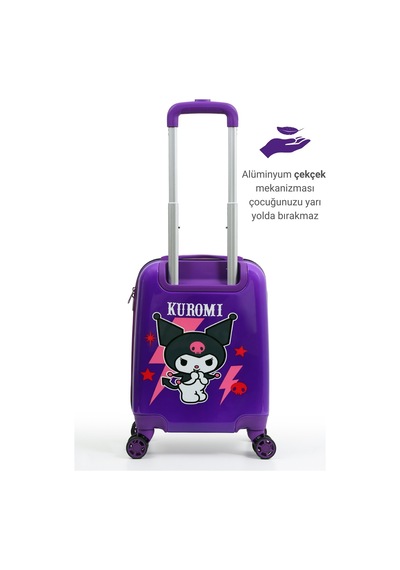 Louisiana Polo Lisanslı Kuromi Policarbon Çocuk Valizi Mor 2987