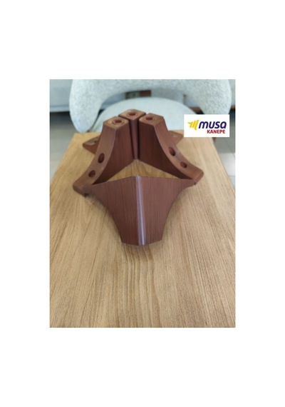 10 Cm. Koltuk Ayağı - Kanepe Ayağı - Mobilya Ayağı - Baza Ayağı - Bellona Ayak Vida Dahil Kahverengi