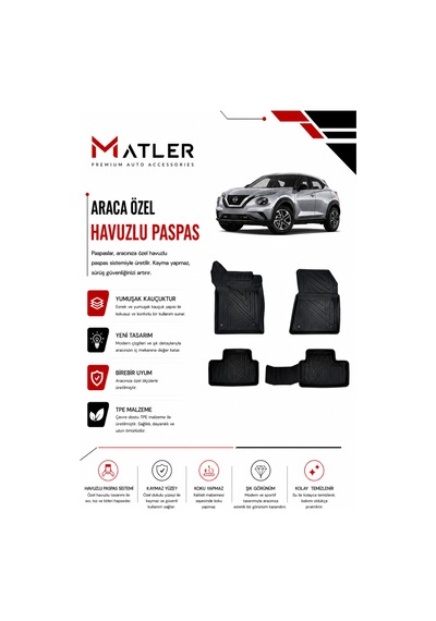 Nissan Juke 2021 Model 4d Ekstra Havuzlu Paspas