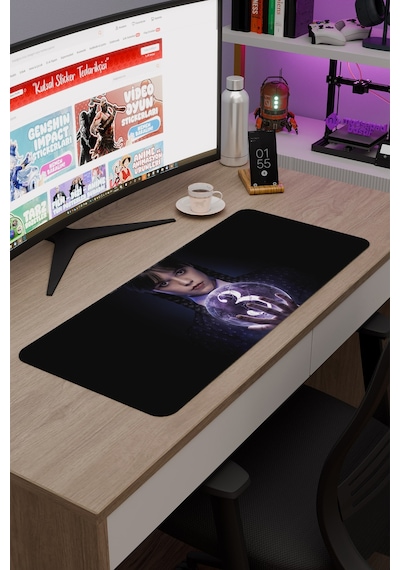 Wednesday V5 70x30 Xl Gaming Kauçuk Kaymaz Taban Mouse Pad Fare Altlığı