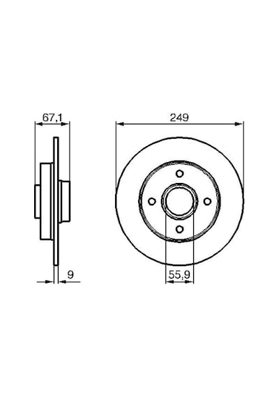 Peugeot 307 1.4 2000-2007 Bosch Arka Disk 2 Adet