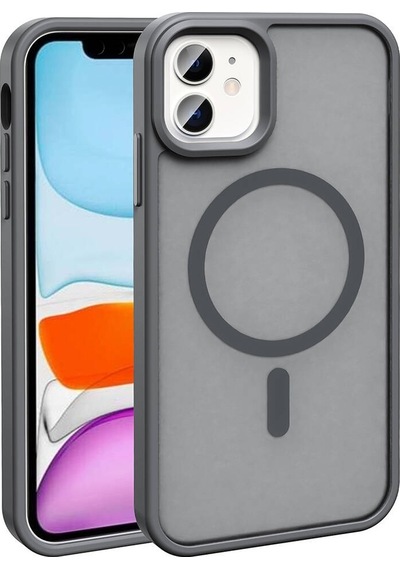 Apple Uyumlu iPhone 12 İle Kılıf Magsafe Şarj Özellikli Mat Arka Yüzeyli Kapak