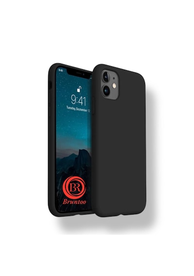Apple Uyumlu iPhone 11 Kılıf Yumuşak Silikon İçi Kadife Lansman Kapak . Siyah