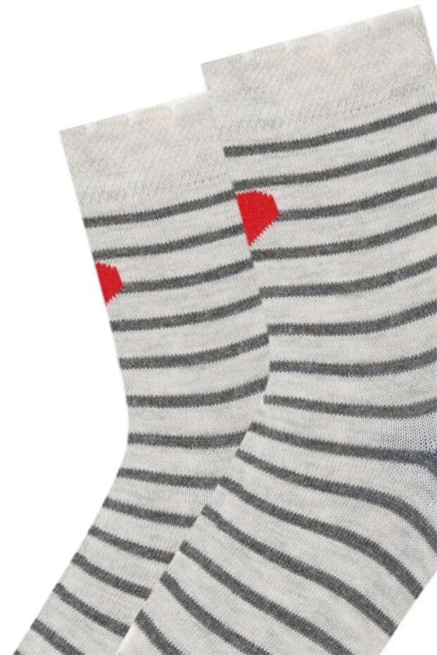 Veraye Socks 3'lü Kız Çocuk Çorabı Pembe-kırmızı-gri