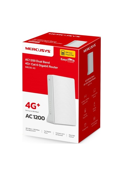 Mercusys Mb230-4g Ac1200 4g Lte Kablosuz Sım Kartlı Router-220983