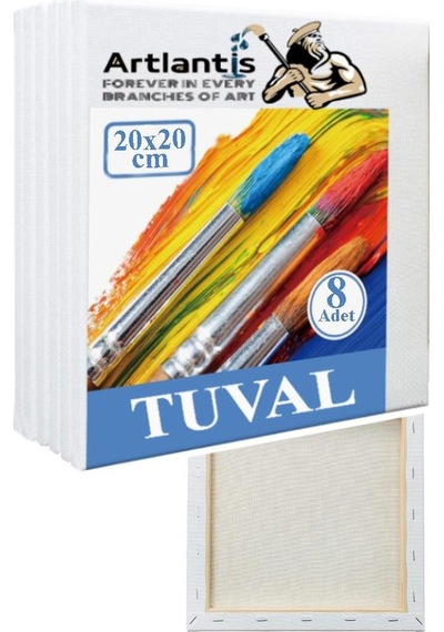 Tuval 20x20 Cm Astarlı Kare Tuval 8 Adet Resim Küçük Tuvali 20 20 Cm Tual Akrilik Boya Yağlı Boya İçin İdeal