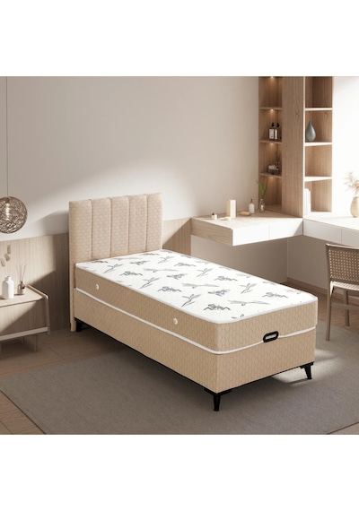 Luna Comfort Tek Kişilik Yatak Baza Başlık Set 3'lü Set 100x200 Konuma Özel Teslimat 100 x 200