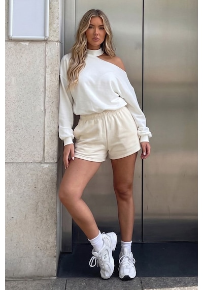 Madmext Mad Girls Bej Basic Şort Mg1293