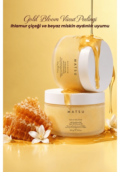 Gold Bloom Pdrn Yenileyici Ihlamur & Pudramsı Vücut Peelingi 300 Gr