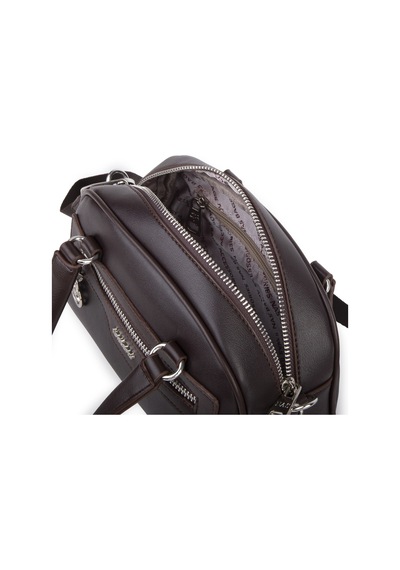 Nas Bag Kadın Şık El Ve Postacı Çanta En 22 Cm , Boy 16 Cm Kahverengi Kahve Rengi