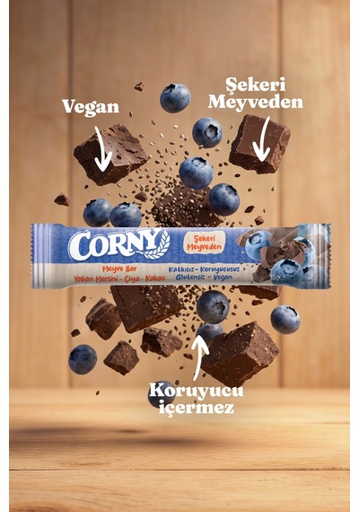 Yabanmersini Chia Kakaolu Glutensiz Vegan Meyve Bar 35g X 12 Adet