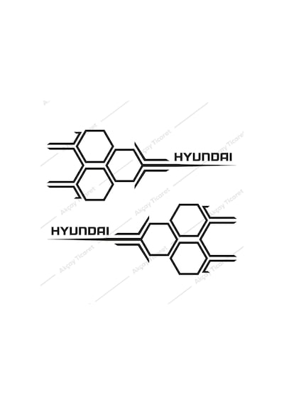 Hyundai Kapı Altı Sticker Hyundai Sticker Hyundai Oto Sticker
