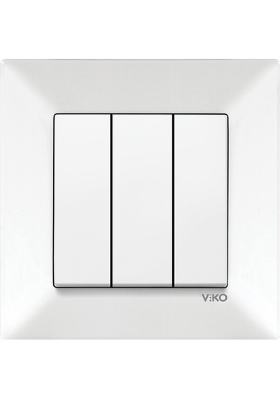 Viko Meridian 12 Adet 3'Lü Anahtar Çerçeveli