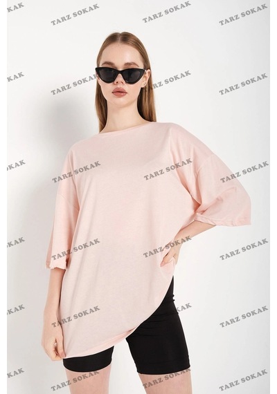 Startmore Kadın Beyaz Oversize Siyah