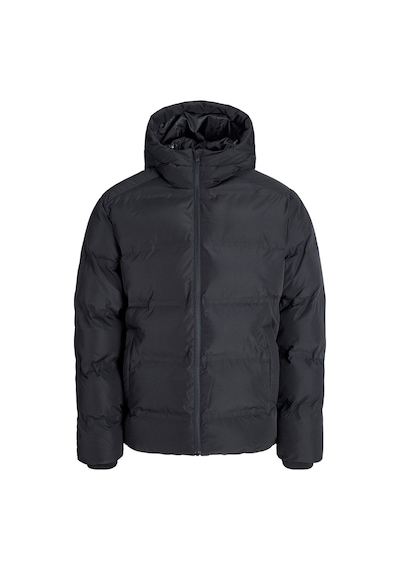 Jack & Jones Jjesoho Puffer Hood Sn Siyah Erkek Mont Siyah