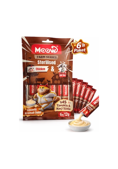 Tuklu Keçi Sütlü 12gr X 6 Adet Kedi A Ödülü