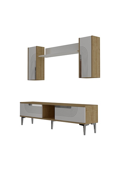 Tvr1502dbs Meyra Tv Ünitesi Takımı Safirmeşe-beyaz-silver 150cm