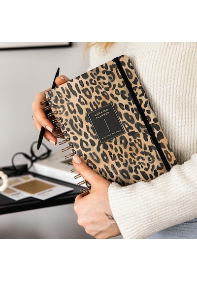 A5 Spiralli Süresiz Planlayıcı Ajanda Leopar - 15x21 Genel