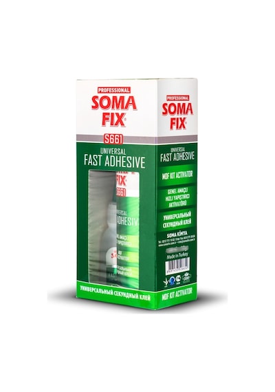 Soma Fix S663 Genel Amaçlı Hızlı Yapıştırıcı Seti, 200 Ml + 50 Gr, Çok Amaçlı