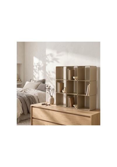 Node 9'lu Modüler Metal Açık Raf Ünitesi Çok Amaçlı Küp Kitaplık 50x50 Cm Bej - 944249484 Bej Node 9'lu Modüler Metal Açık Raf Ünitesi Çok Amaçlı Küp Kitaplık 50x50 Cm Bej - 944249484 Bej