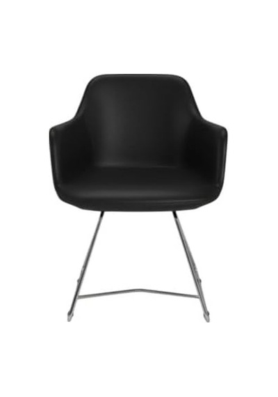 Atom Ofis Melik Siyah Deri Misafir Bekleme Koltuğu, Metal Ayak, Sabit, 43x41x80 Cm Çok Renkli Atom Ofis Melik Siyah Deri Misafir Bekleme Koltuğu, Metal Ayak, Sabit, 43x41x80 Cm Çok Renkli