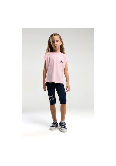 U.S. Polo Assn. Kız Çocuk Kapri Tayt Takım - Somon Somon