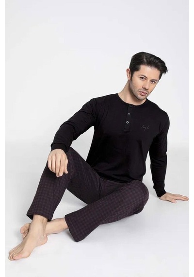 Aydoğan Erkek Modal Uzun Kollu Pijama Takımı 3426 - 1 Adet 001