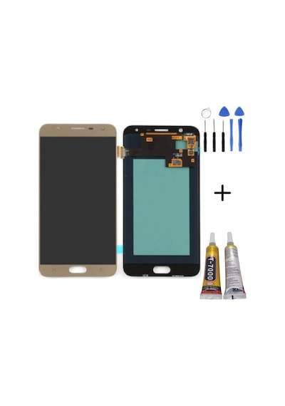 Te Samsung Uyumlu J7 Duo J720 Lcd Ekran Gold + Montaj Kiti