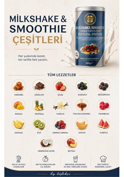 Karamel Milkshake Ve Smoothie İçecek Tozu 1000 Gr Yoğun Karamel Aroması, Pratik Hazır Karışım Diğer