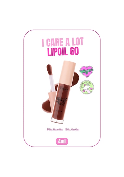 I Care A Lot Lip Oil Nemlendirici ve Parlatıcı Dudak Bakım Yağı - 60 Brownie Bite - Kahverengi