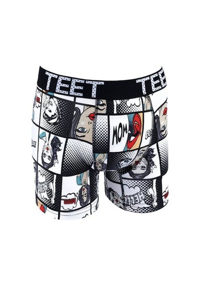 Teet 3'lü Erkek Boxer Seti Hediyelik Şık Ve Rahat Desenli İç Gi Siyah
