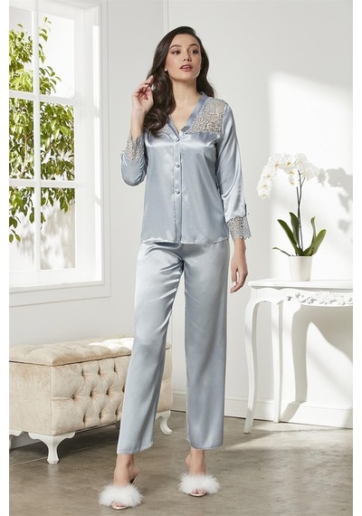 Pierre Cardin 6625 Kadın Saten Dantelli 6'lı Takım-mist Mist