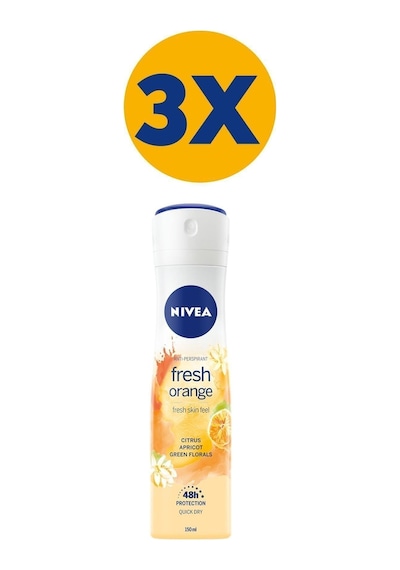 Kadın Nıvea Fresh Orange Sprey Deodorant 150 Ml 3'lü