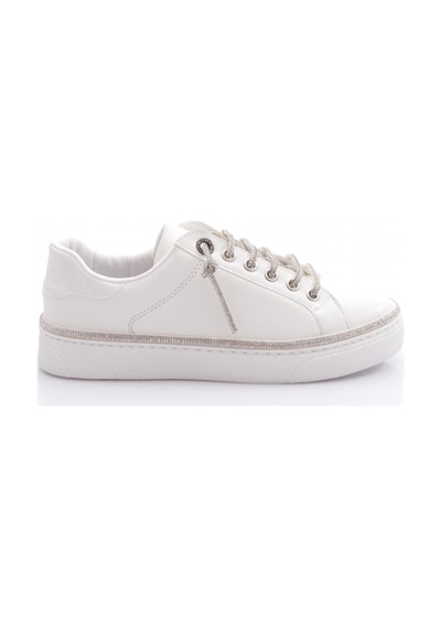 Dgn 2475 Kadin Taş İp Bağcikli Sneaker Ayakkabi 2475-1571-R0198 Beyaz