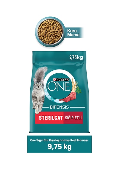 Purina One Sterilcat Sığır Eti Buğday Kısırlaştırılmış Yetişkin Kedi Maması 9750 G