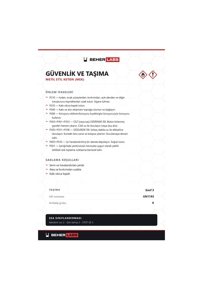 Beherlabs Metil Etil Keton Mek 5 L