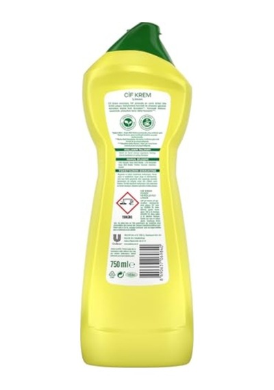 Cif Krem Yeni Nesil Yüzey Temizleyici Limon 750 Ml 100'lü Set